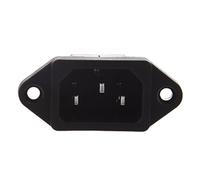 Kueohse Conector Entrada de Alimentacion Panel PCB IEC 320 C14 Macho 3 Pines