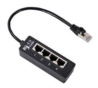 Kueohse Conector LAN RJ45 4 en 1 Cable Divisor de Red Ethernet 1 Puerto LAN Macho a 4 para Accesorios de ExtensióN de Red
