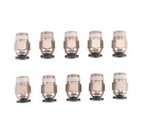 Kueohse Conector Pc4-M10 recto neumático tubo para conector V6 Bowden extrusora impresora 3D (paquete de 10 piezas)