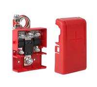 Kueohse Conectores de Abrazadera de Terminal de Distribución de Batería con Fusible de Liberación Rápida de 32 V y 400 A para Vehículos y Caravanas, Color Rojo.