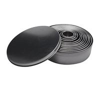 Kueohse Conjunto de Cortador de Galletas de Bizcocho Redondo con Borde Acanalado de Acero Inoxidable 12 Piezas TamañOs de Anillo Graduado