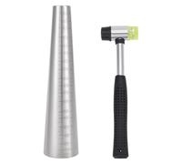 Kueohse Conjunto de Tamaño de Mandril de Pulsera, Incluyendo Martillo, Mandril de Pulsera Redondo con Escala, Fabricación de Pulsera Ajustable, para Bricolaje