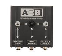 Kueohse Conmutador de Audio 2 Entradas, 1 Salida/1 Entrada, 2 Salidas, XLR de 6,35/6,5 mm para Micrófono, Mezclador de Tarjeta de Sonido, Manual de Fuente de Audio