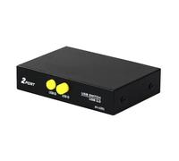 Kueohse Conmutador de Intercambio de 2 Puertos USB 2.0, 2 en 1, para Impresoras, Escáneres, Portátiles y Ordenadores de Escritorio.