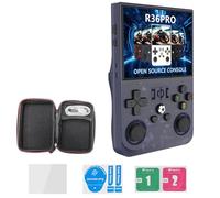 Kueohse Consola de Juegos Retro Portátil R36PRO de 128 GB y Pantalla HD de 3,5 Pulgadas, Reproductor de Vídeo Portátil de Bolsillo Compatible con para Más de 30 Emuladores D