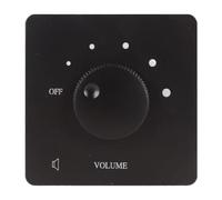 Kueohse Control de Volumen de 50 W, Perilla de Ajuste de 5 Velocidades, Seguridad Profesional, Controlador de Volumen para Altavoces Domésticos, Color Negro.