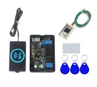 Kueohse Controlador de Acceso por Huella Dactilar Módulo de Relé de Control de Cerradura Eléctrica NFC Interruptor de Inducción de Tarjeta IC S2 Huella Dactilar y NFC