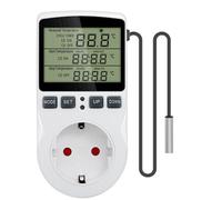 Kueohse Controlador de Temperatura Digital Inteligente con Enchufe UE, 16(2) A, 230V - Máx. 3680W, Pantalla LCD.