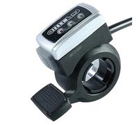 Kueohse Controlador de Velocidad del Acelerador con el Pulgar Pantalla LED Indicador de EnergíA de la BateríA Acelerador de la Manija del Acelerador de la Bicicleta EléCtrica - 48 V