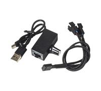 Kueohse Controlador de Velocidad PWM de 12 V y, Regulador de Ventilador PWM, Fuente de Alimentación USB Tipo C, Enfriador de Agua DIY con Cable Adaptador 1 A 2
