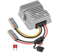 Kueohse Convertidor Reductor de Voltaje de 10 A, 120 W, 18 V, 24 V, 36 V, 48 V A 12 V para Carrito de Golf, con Fusible, Transformador Impermeable.