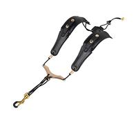 Kueohse Correa para el Cuello del Hombro del SaxofóN Correa Ajustable para el Hombro del SaxofóN ArnéS de la Correa del Hombro Doble Accesorios para Instrumentos Musicales del SaxofóN