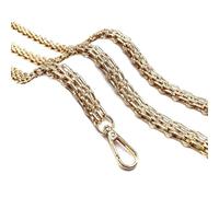 Kueohse Correas Anchas de Hierro para Bolsos, Correa de Repuesto para Bolsos de Mano, 47 Pulgadas/120 cm, Color Dorado