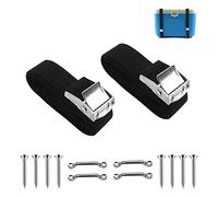 Kueohse Correas de SujecióN de la BateríA Kit de Correas de SujecióN de la BateríA Correas con Hebilla de Leva de Acero Inoxidable Correas de la Caja de la BateríA