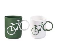 Kueohse Creatives Bicycle Vaso para Cepillo de Dientes, Vaso para, Paquete de 2
