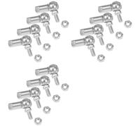 Kueohse CS8, Rodamiento de Bola con Extremo de Vástago, Perno Derecho M5X0.8Mm de Acero Al Carbono 12 Piezas, Rodamiento de Rótula