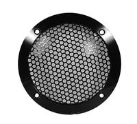 Kueohse Cubierta de Rejilla de Aluminio para Altavoz de Agudos de Coche, 3 Pulgadas, Rejilla de Metálica para Mejora del Audio, Color Negro