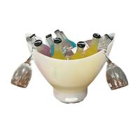 Kueohse Cubo de Hielo con Altavoz Bluetooth y Barra de Luz, Cubo de Hielo Grande, Cubo de Vino Portátil, Accesorios de Bar, Cubo para Bebidas