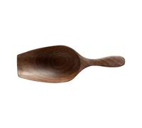 Kueohse Cuchara de Madera Maciza para Granos de Café, Pala de Madera Entera de Nogal Negro, Cuchara para Excavar Granos de Café, Pala de Té, Pala de Madera