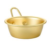Kueohse Cuenco de Arroz Redondo de Aluminio Coreano de Color Dorado, 4 Uds., Copa de Vino con Asa para Copa de Vino Coreana Makgeolli