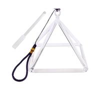 Kueohse Cuenco Tibetano Transparente de Cristal de Cuarzo de 6 Pulgadas, con Forma de Pirámide para Terapia de Sonido, Yoga, Meditación y Percusión.