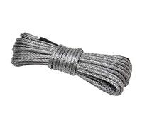Kueohse Cuerda de Cabrestante SintéTica, Gris 1/4 X 50 Pies Cable de LíNea Cuerda de Cabrestante SintéTica para ATV SUV CamióN Cabrestante