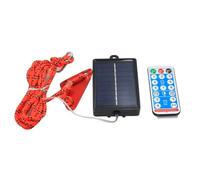 Kueohse Cuerda de Viento LED para Exteriores, para Acampar, con Luz de Advertencia Anti-Caída, 5 Metros, 50 Luces Rojas.