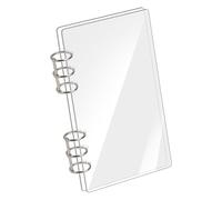 Kueohse de 6 Anillas de Acrílico Transparente, Cubierta para Cuaderno, Planificador A6, Carpeta de Presupuesto, Carpetas de Hojas Sueltas, Suministros de Oficina.