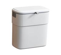 Kueohse de Basura Colgante con Tapa, Contenedor de Basura de Cocina de 2,3 Galones, Contenedor de Residuos de Alimentos, PráCtico y Duradero sobre la Puerta del Gabinete RV