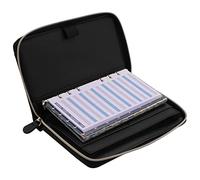 Kueohse de carteras en con 12 sobres presupuestarios y 12 hojas presupuestarias para planificadores financieros, carbón