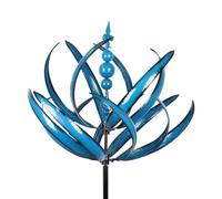 Kueohse de Viento de Metal, Escultura CinéTica Accionada por Viento 3D, Hilanderos Solares de Viento de Metal para CéSped, DecoracióN de Patio y JardíN, B