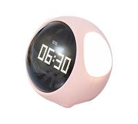 Kueohse Despertador para Habitación Infantil, Multifuncional, con Luz LED, Control por Voz, Modo Nocturno Digital, Expresión A