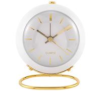 Kueohse Despertadores de Escritorio con Luz Que Funcionan con Pilas, Reloj PequeñO AnalóGico Silencioso Retro, Despertadores de Mesita de Noche DecoracióN,