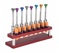 Kueohse Destornilladores de Reloj de 8 Piezas con Herramienta de Soporte de Metal para ReparacióN de Relojes Juego de Destornilladores de Reloj