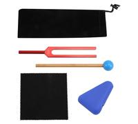 Kueohse Diapasón de 432 Hz para curación, relajación mental, fortalecimiento del chakra, alivio del estrés, diapasón de aleación de aluminio, rojo