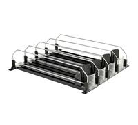 Kueohse Dispensador de Bebidas con Estante, Estante de Almacenamiento Ajustable en, Forma de E, 410 Mm, 4, con Resorte y Dispensador de Resorte.