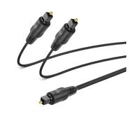 Kueohse Divisor de Audio Óptico Digital de 1 Entrada y 2 Salidas, Cable de Fibra Óptica Toslink de 1 Macho A 2 Machos para Estéreo de Cine en Casa, 1 M