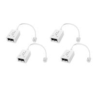 Kueohse Divisor de Filtro DSL de 4 Uds, Divisor ADSL para Línea Telefónica Macho A 2 Hembras RJ11 6P4C/6P2C, Adaptador Convertidor de Módem Telefónico