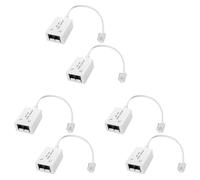 Kueohse Divisor de Filtro DSL de 6 Uds, Divisor ADSL para Línea Telefónica Macho A 2 Hembras RJ11 6P4C/6P2C, Adaptador Convertidor de Módem Telefónico