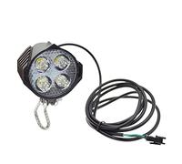 Kueohse Ebike E-Bike 36V-48V Luz de Bicicleta EléCtrica con Bocina Impermeable Juego de Bocina Piezas de Faros Delanteros