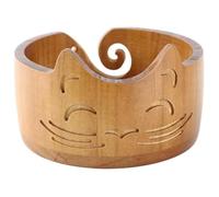 Kueohse Encantador Recipiente Dispensador de Hilo de Madera Hecho A Mano con Forma de para Suministros de Crochet, Organizador de Crochet, Solución de Almacenamiento