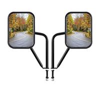 Kueohse Espejos con Puertas para CJ YJ TJ JK JL & Unlimited, Espejos Retrovisores MáS Anchos Espejo con Bisagra Lateral de la Puerta Cuadrada