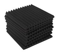 Kueohse Espuma acústica de cuña con cinta adhesiva 8 piezas placas de aislamiento acústico,Esponja amortiguadora