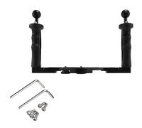 Kueohse Estabilizador de Mano Dual, Buceo, Cámara Subacuática, Carcasas Bandeja/Empuñadura a Prueba de Agua con Doble Asa pPara Estuche Impermeable a Prueba de Puerto de Cúpula