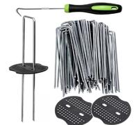 Kueohse Estacas de Tela para Paisajismo en Forma de U, Resistentes, 50 Unidades, para Cubrir Plantas de Exterior, para Patios, Caminos, Granjas y Patios.