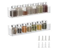 Kueohse Estante de Acrílico para, Montaje en Pared, Organizador Acrílico para, Tarro Colgante para Condimentos, Soporte Almacenamiento, Estante Transparente para Cocina