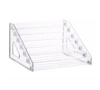 Kueohse Estante de Almacenamiento con Forma de Escalera de, Expositor de Pintalabios y Cosméticos, Caja de Almacenamiento Transparente