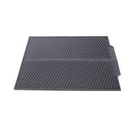 Kueohse Estante de Drenaje Bandeja de Escurridor de Platos de Silicona Estante de Secado de Grande Organizador de Encimera Estante de Secado para Platos Vajilla Gris