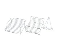 Kueohse Estante de Freidora de Aire para Cesta Doble, Accesorio de Freidora de Aire, Estante Multicapa, para Foodi DZ201 DZ40 Freidora de Aire de Cesta Doble