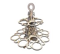 Kueohse Estante de Madera Reutilizable para Huevos de Pascua, Estante de Almacenamiento de Adornos de 2 Niveles para Exhibición de Cocina, Escritorio y Encimera